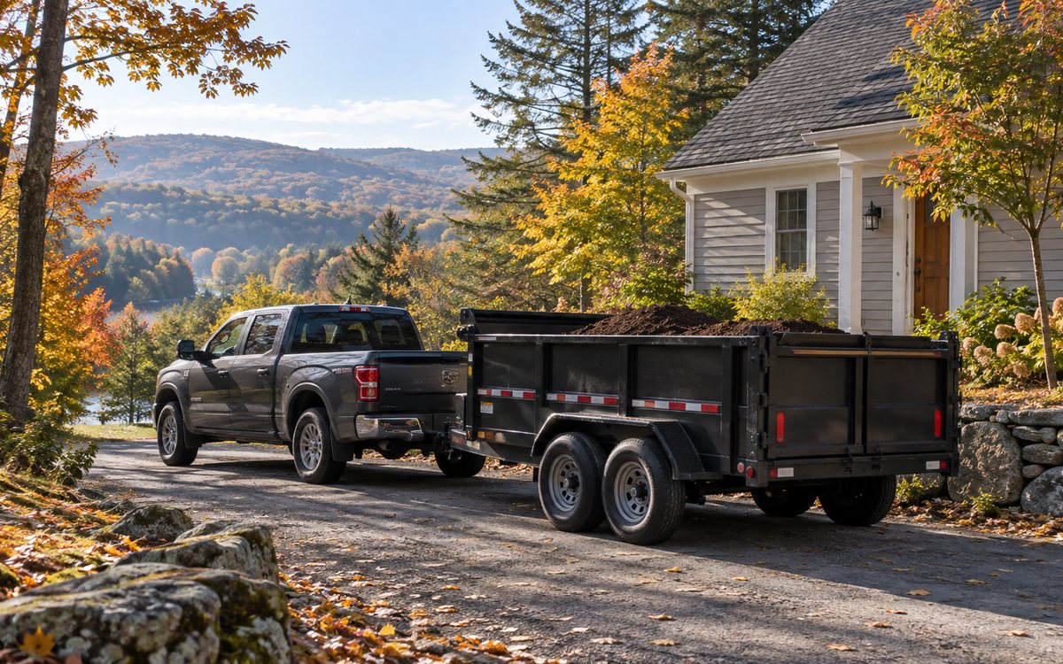 Lebanon, New Hampshire home and driveway prepared for seasonal property service