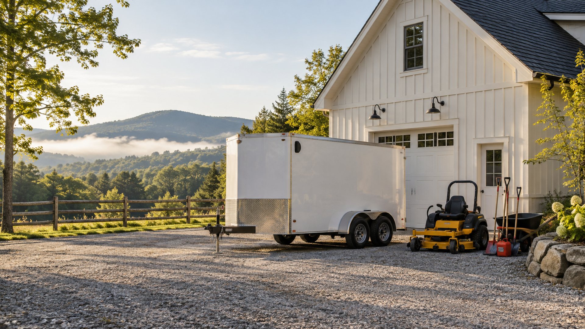 Accessible level driveway leading to an Upper Valley home